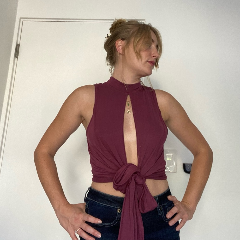 Free People Burgundy Top